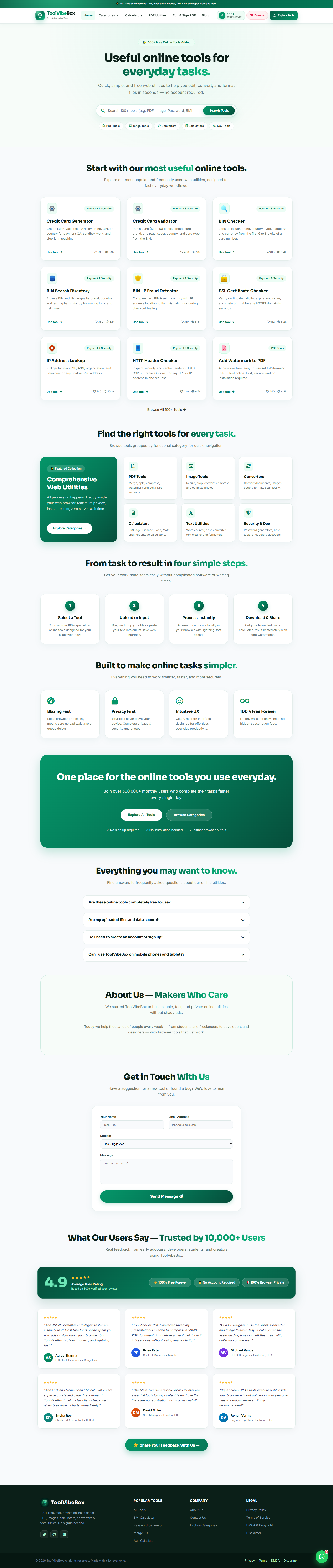 200+ Web Tools Script Preview