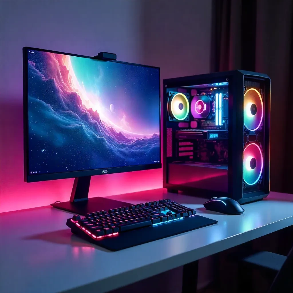 All-in-One Gaming Desktop PC with Intel Core i7 3rd Gen, H61 Motherboard, RGB Gaming Cabinet, RGB Keyboard & Mouse Combo, 18-Inch LED Monitor – Fully Assembled Budget Gaming Desktop